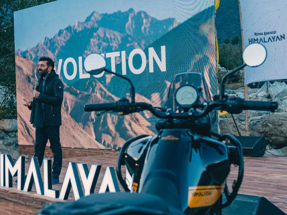 Siddhartha Lal na apresentação da Royal Enfield Himalayan 450